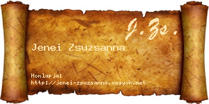 Jenei Zsuzsanna névjegykártya